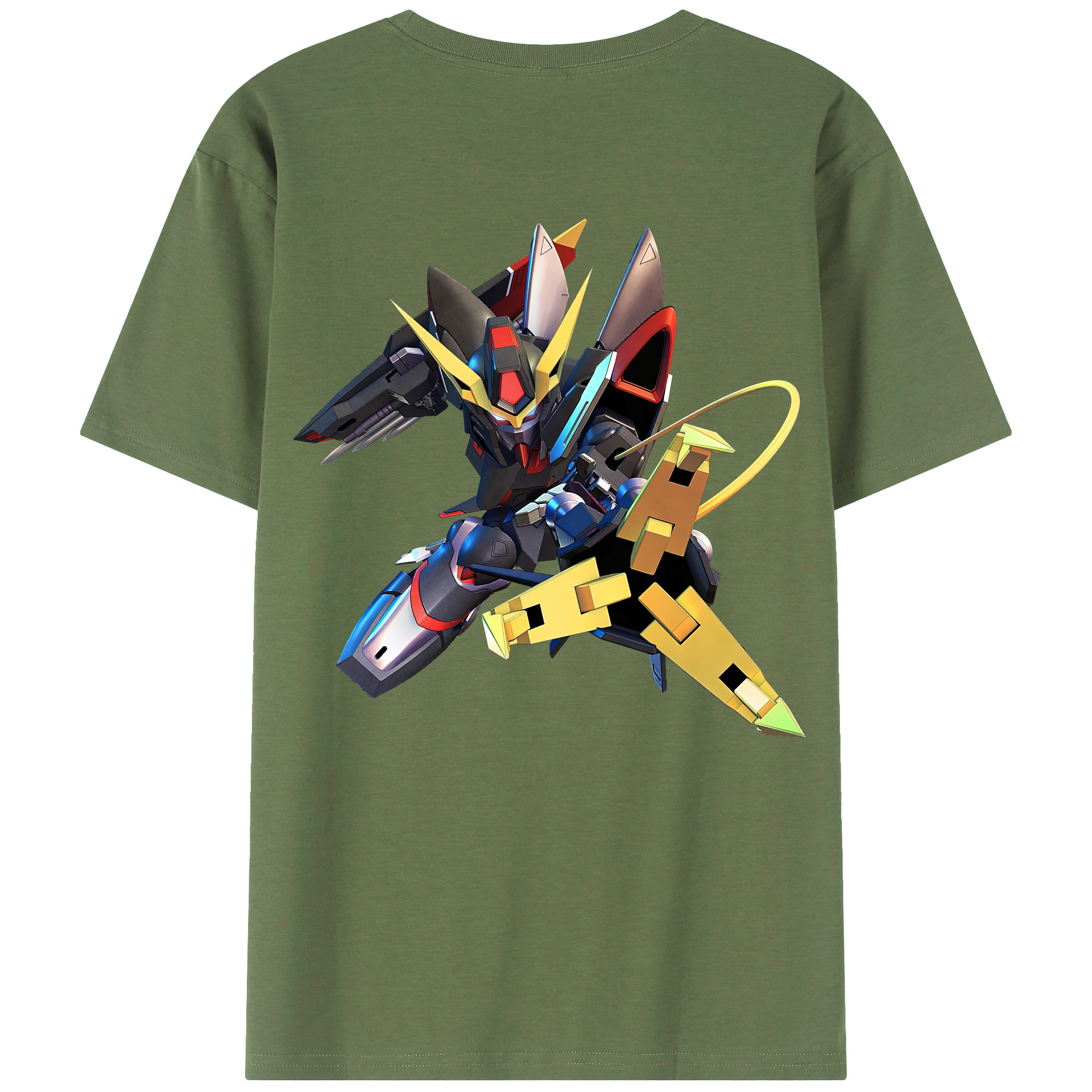 （画像用） 機動戦士ガンダム Mobile Suit Gundam 綿100％ メンズ半袖Tシャツ（バックプリント） 通気性